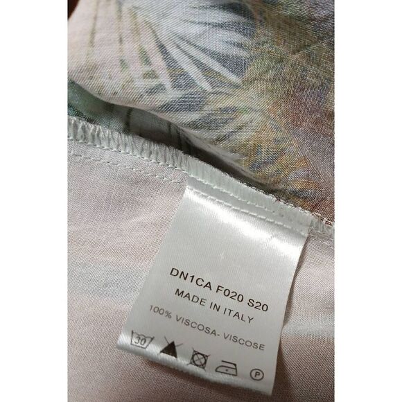 David naman mens small flower garden art wear rust lightweight viscose shirt - Picture 6 of 6